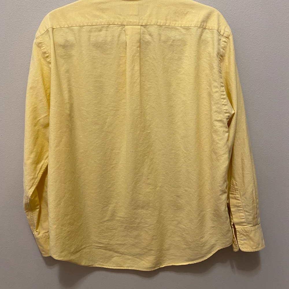 Mans Ralph Lauren pale yellow long sleeve button down shirt size 10 beau… - Picture 7 of 13